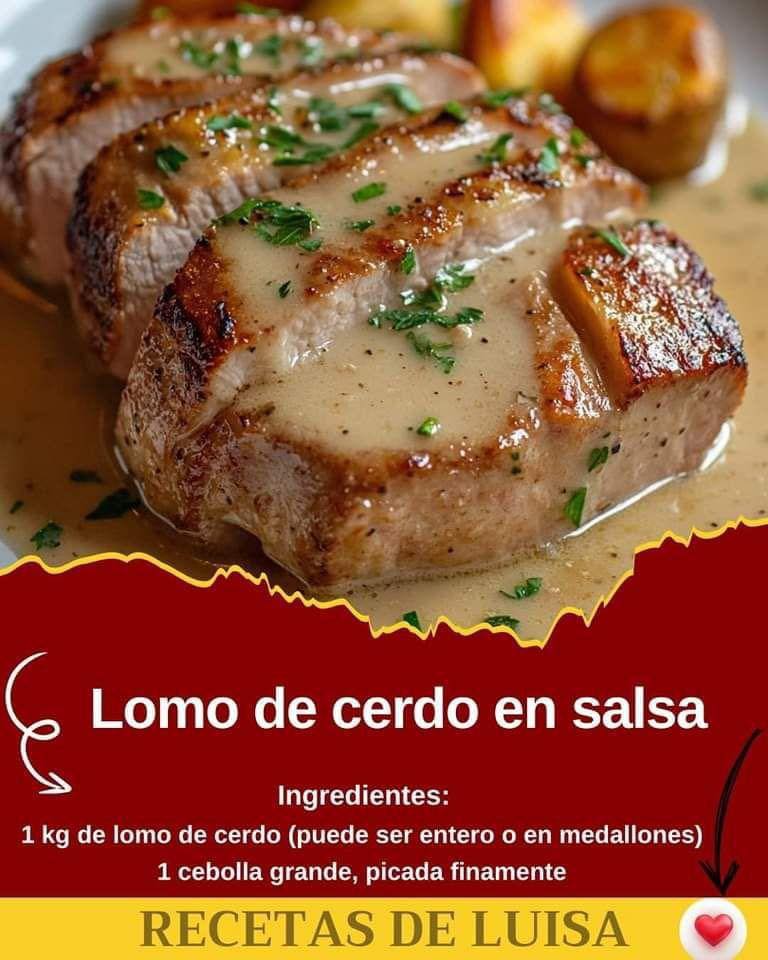 Lomo de cerdo en salsa: