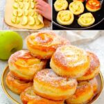 Rollitos de manzana con azúcar y canela como de panadería