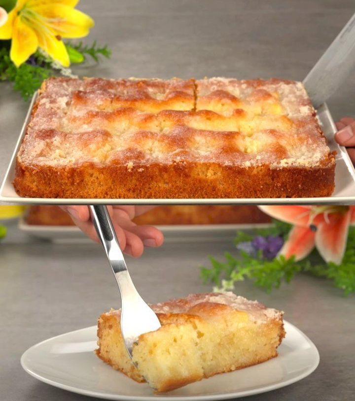 ¡Nunca hornearás otro! – Tarta de manzana con pudín de vainillaIngredientes: