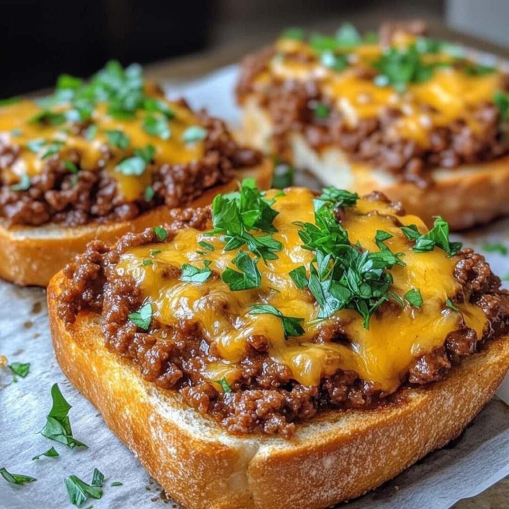 Sloppy Joes de pan con ajo