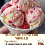 Helado de Fresa con Vainilla