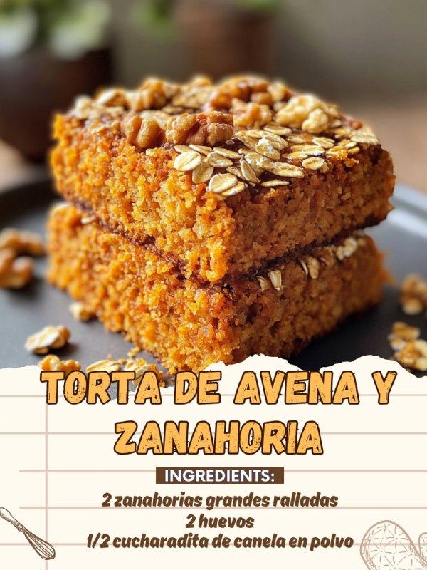 Torta de Avena y Zanahoria