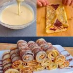 ROLLOS DE CREPES CON NUTELLA