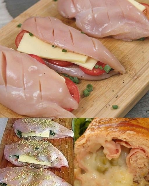 Receta de Pechuga de Pollo Rellena con Queso y Jamón