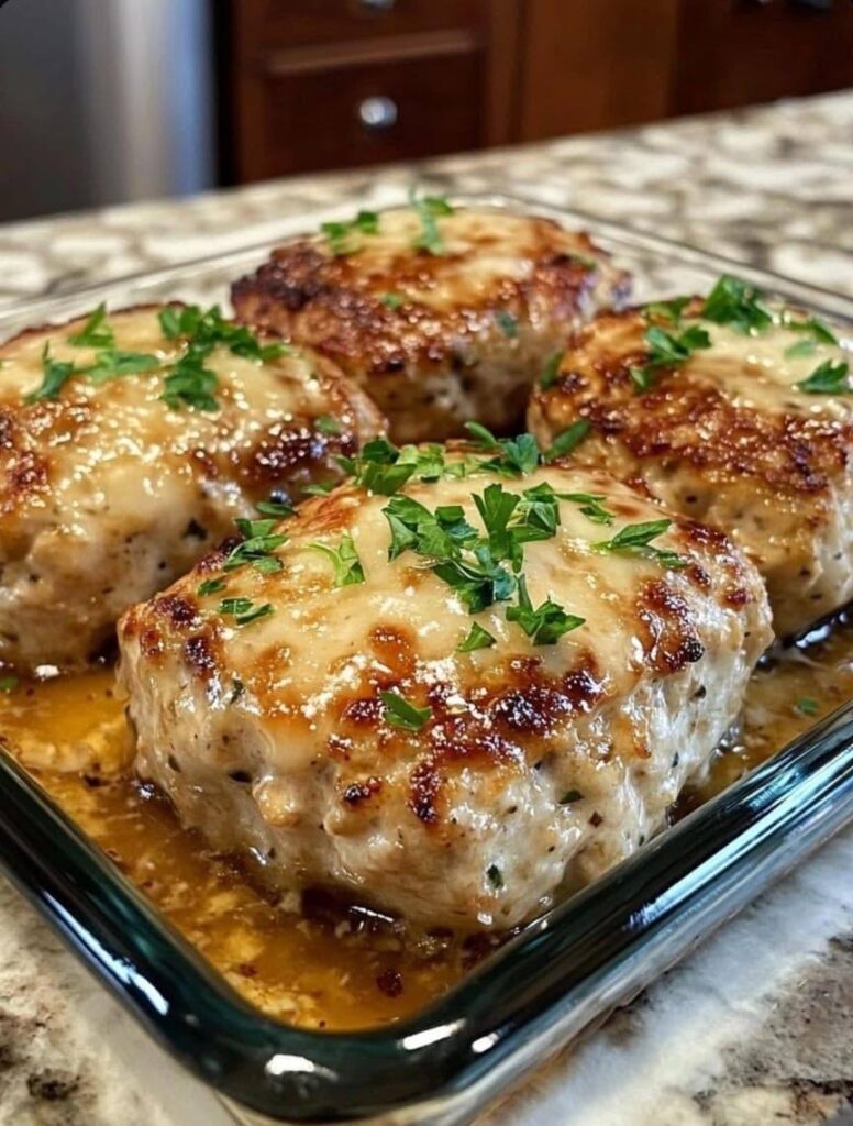 Receta de Pastel de Carne de Pollo al Ajo y Parmesano