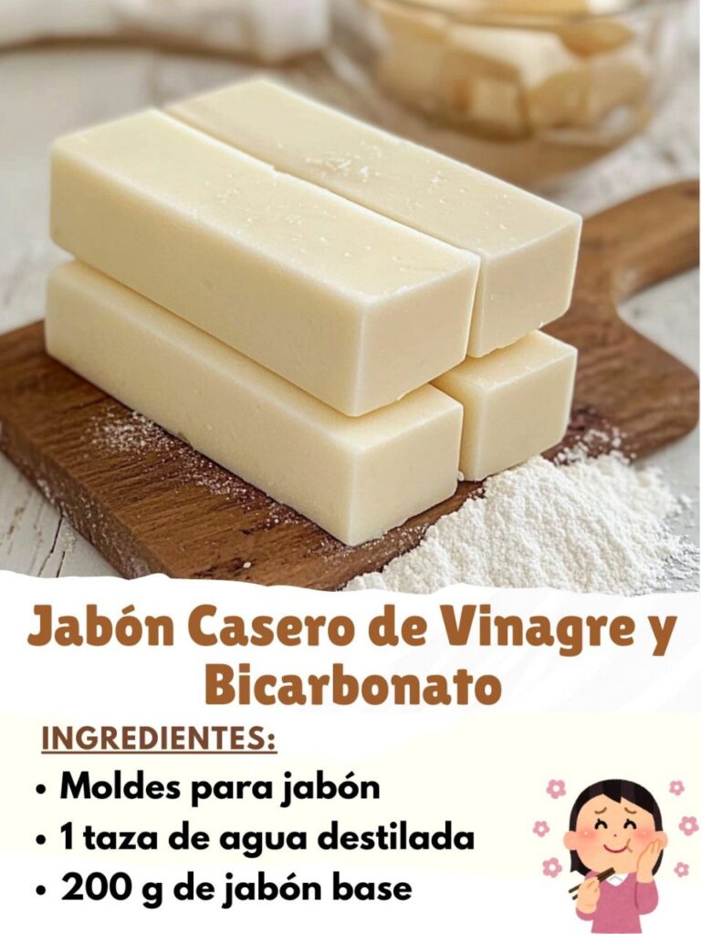 Jabón Casero de Vinagre y Bicarbonato