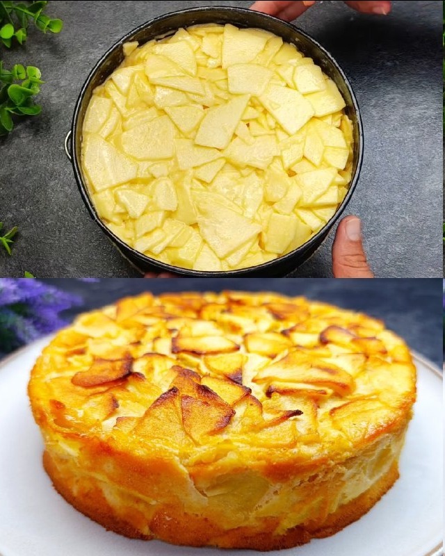 Pastel de manzana y mantequilla de maní bajo en calorías