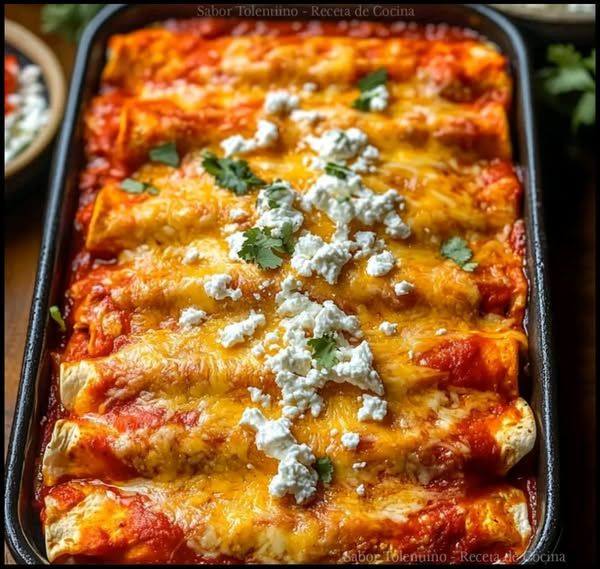 ENCHILADAS ROJAS DE QUESO.