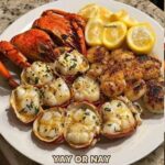 WOULD YOU EAT THIS GARLIC BUTTER LOBSTER AND SCALLOPS