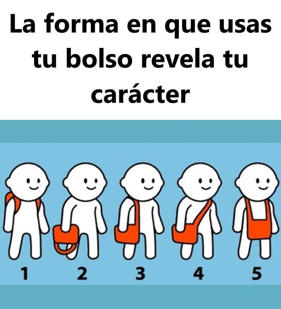 La forma en que usas tu bolso da pistas sobre tu personaje.