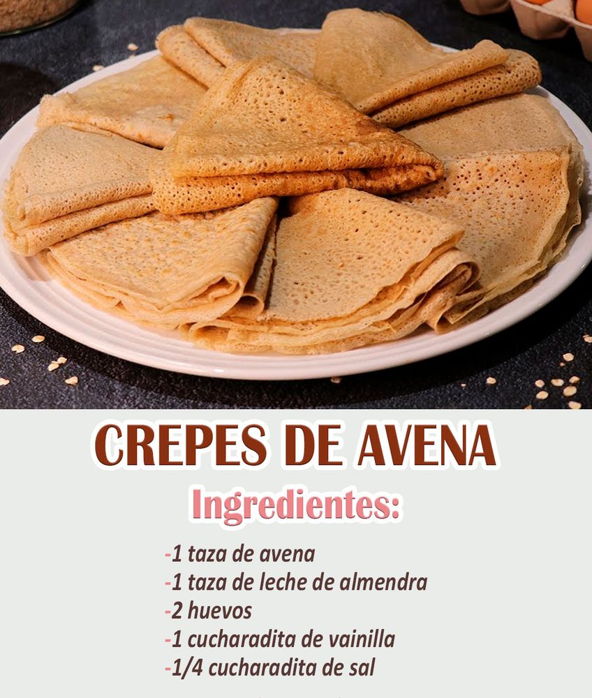 Crepes Saludables de Avena: ¡Deliciosos y Fáciles de Preparar! 🥞✨