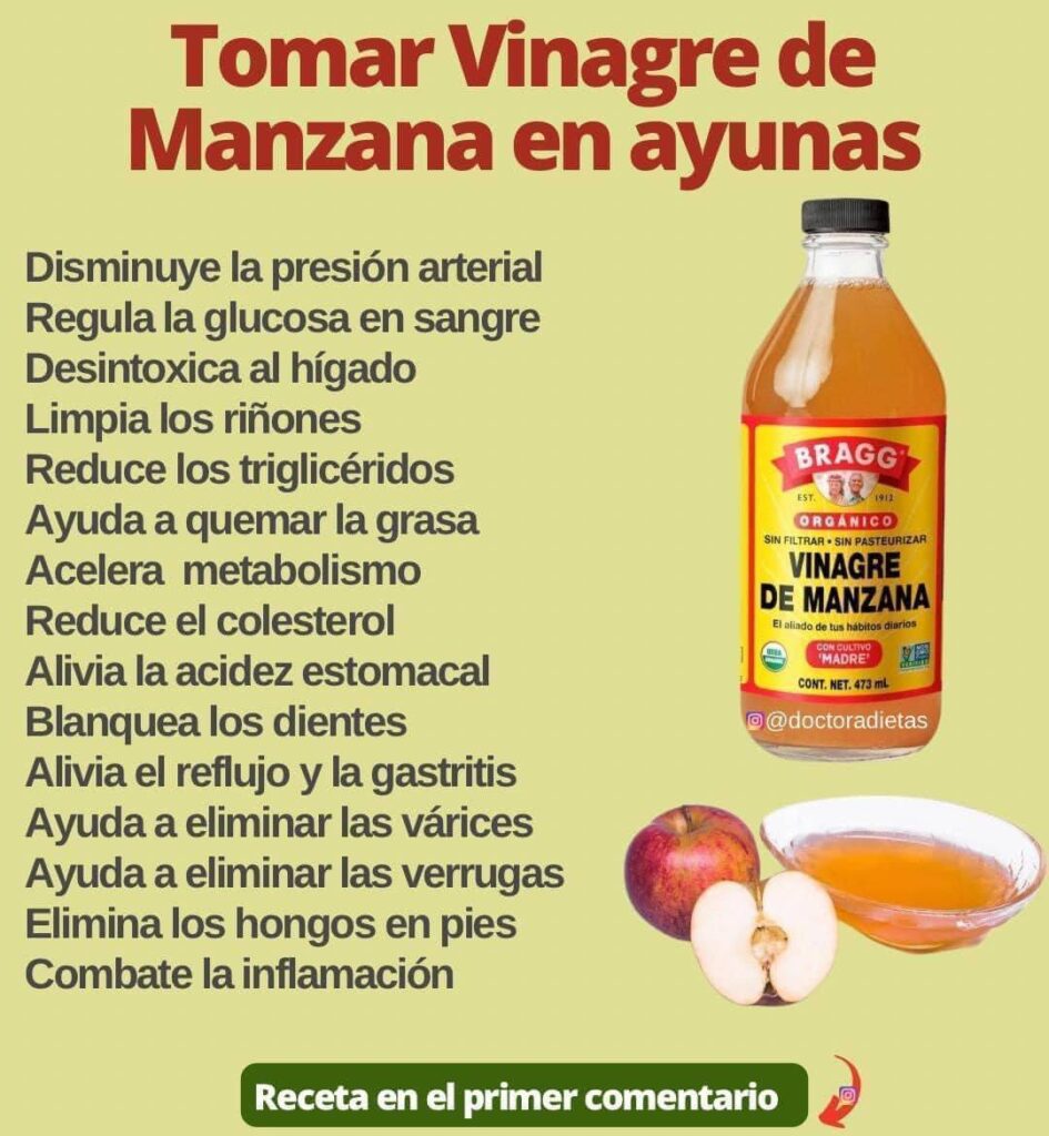 Conoce los Multiples Beneficios que tiene el Vinagre de Manzana para tu Salud, Te Sorprenderán!