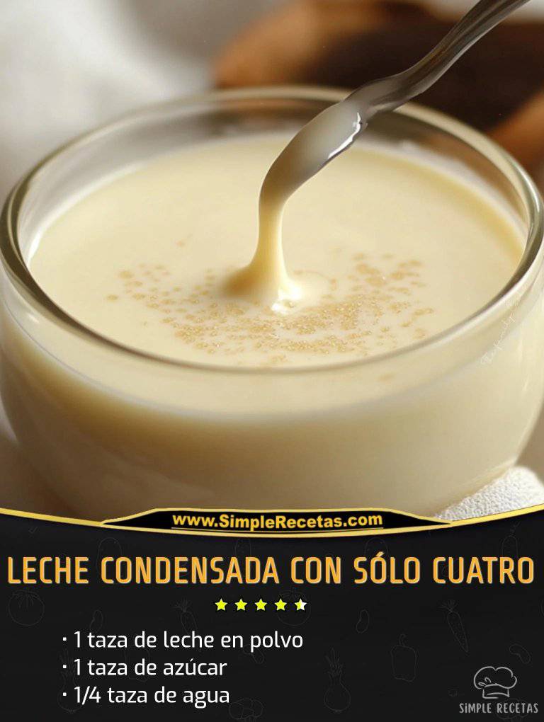 Leche Condensada Casera con Sólo Cuatro