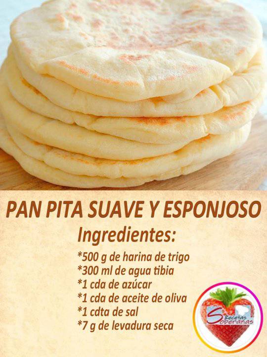 PAN PITA SUAVE Y ESPONJOSO