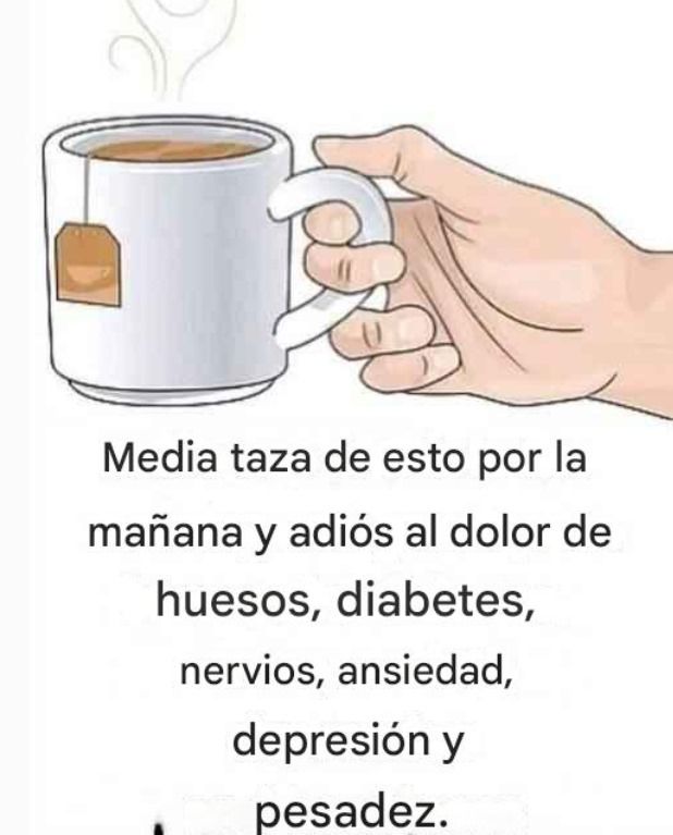 Media taza de esto por la mañana.